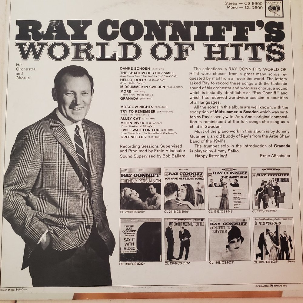 Ray Coniff's World of Hits Vinyl Record